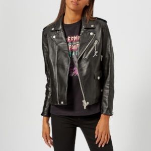 Coach leather moto jacket